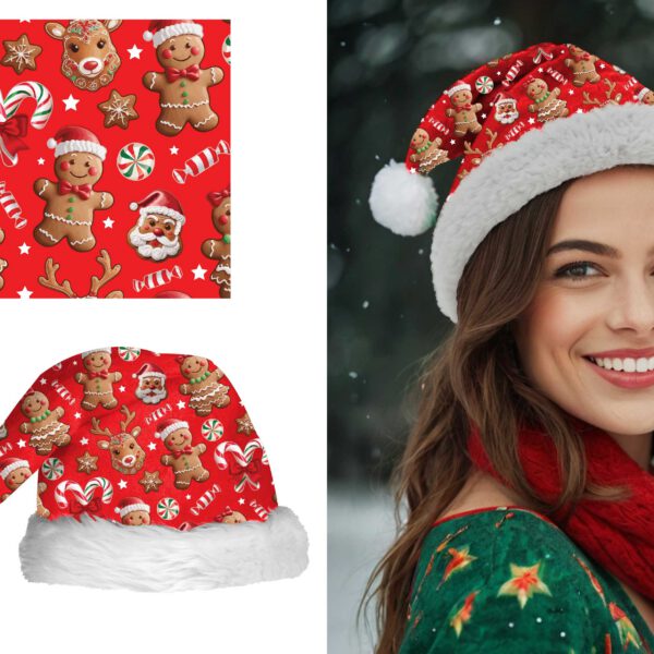 Gorro papa noel estampado
