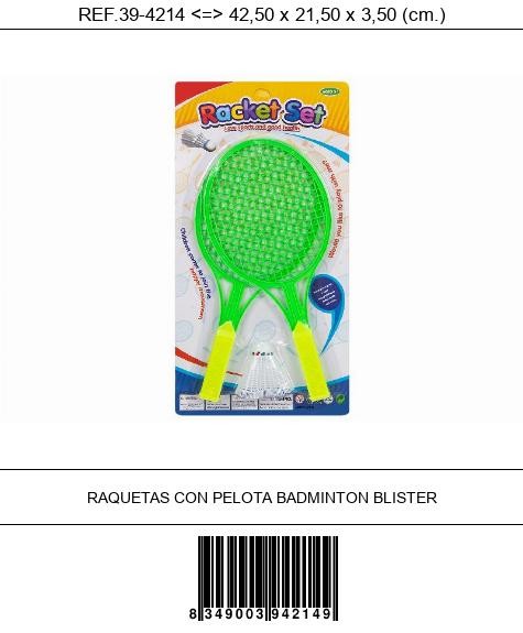 Raquetas con pelota badminton