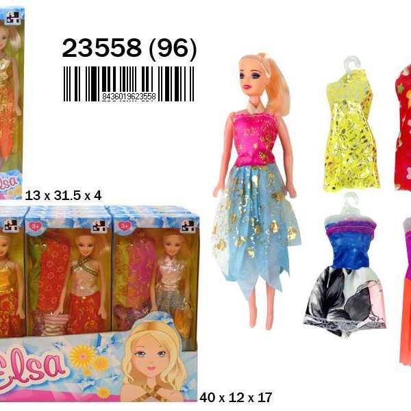 Muñeca con vestidos