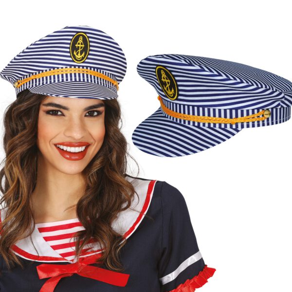 Gorra marinera a rayas