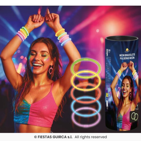 Pulsera luminosas (100 pulseras)