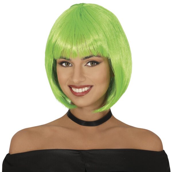 Peluca media melena verde eco