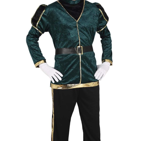 Traje de paje verde