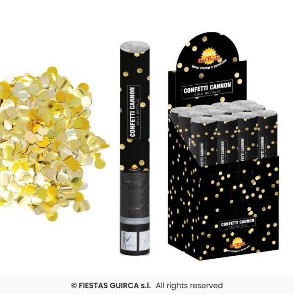 Cañon de Confeti oro
