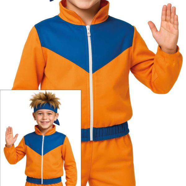 Disfraz ninja naranja infantil