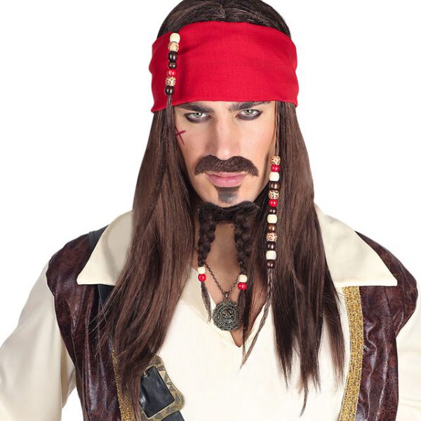 Peluca pirata del caribe