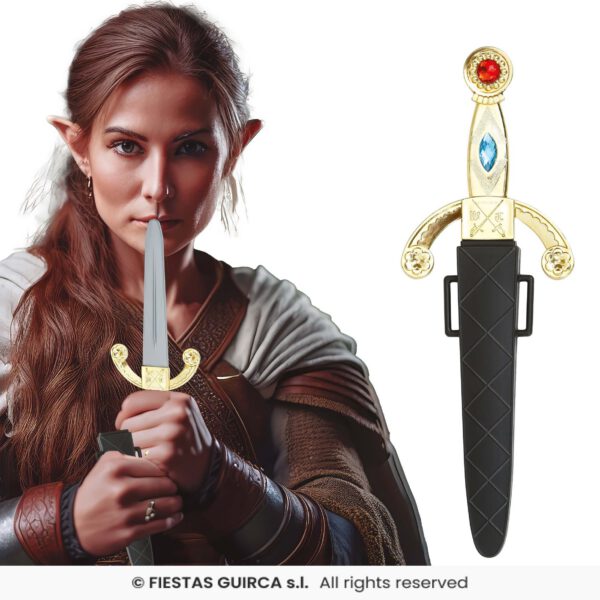 Daga medieval con funda