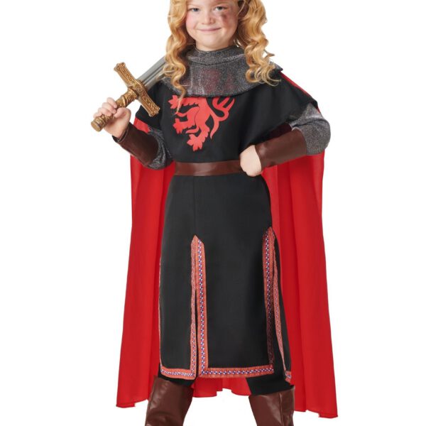 Disfraz de caballero medieval negro infantil