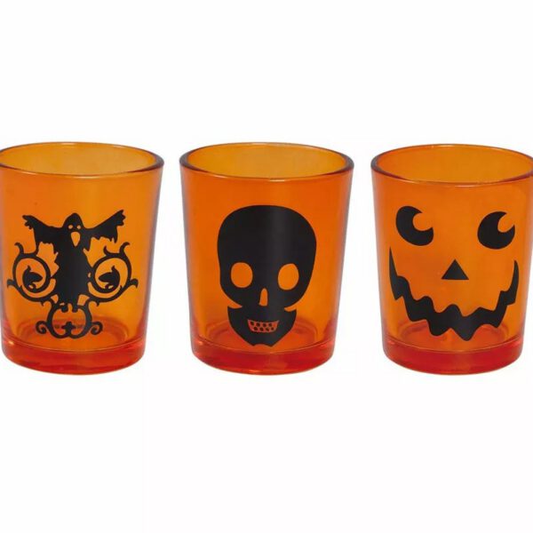 Pack 3 vasos cristal para Halloween