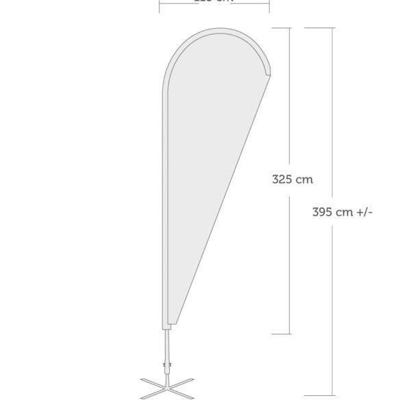 Bandera publicitaria modelo gota
