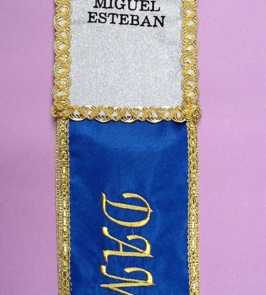 Banda Dama de las Fiestas Escudo y Pasamaneria