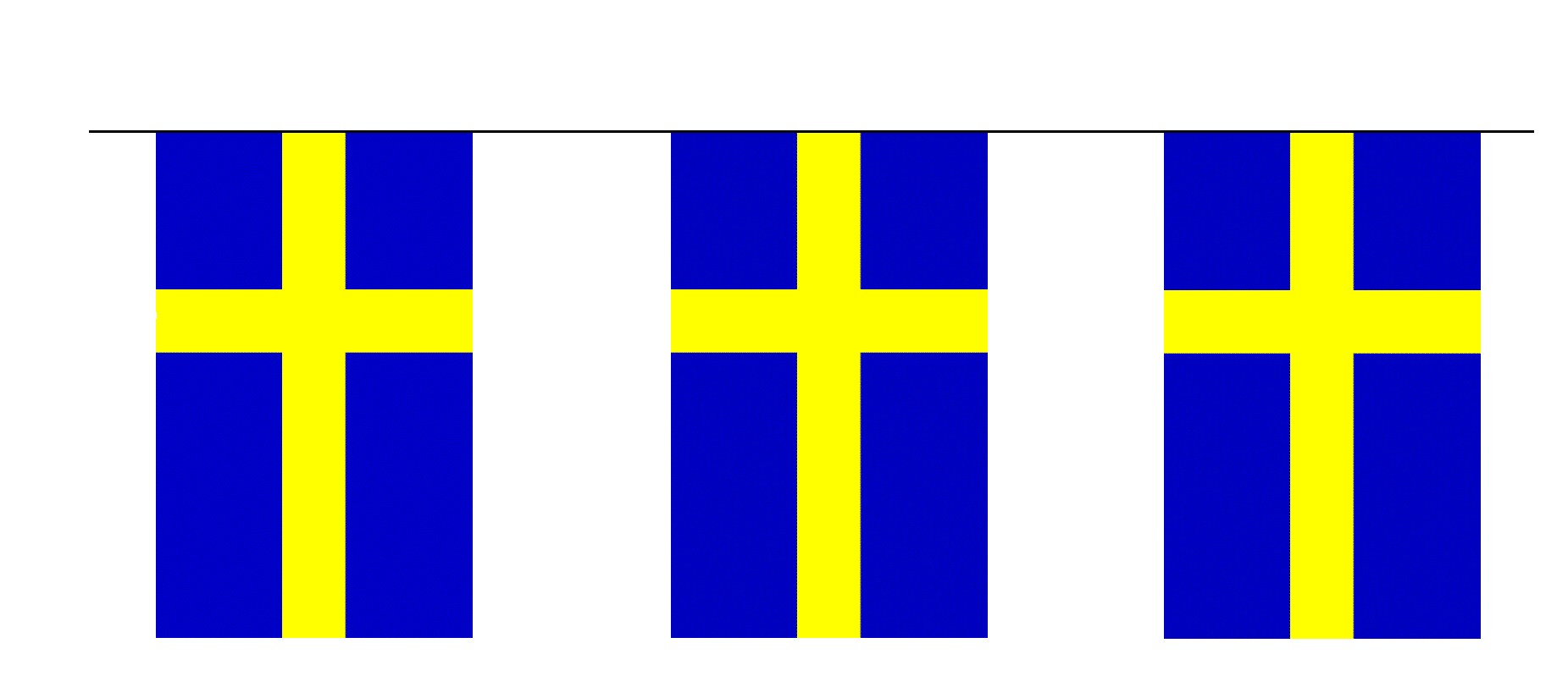 Bandera de Plástico de Suecia
