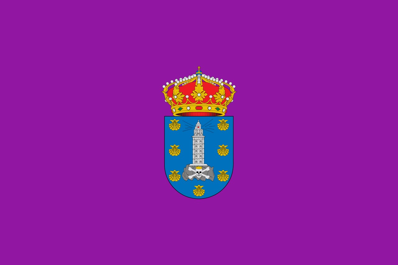 Bandera de La Coruña ciudad