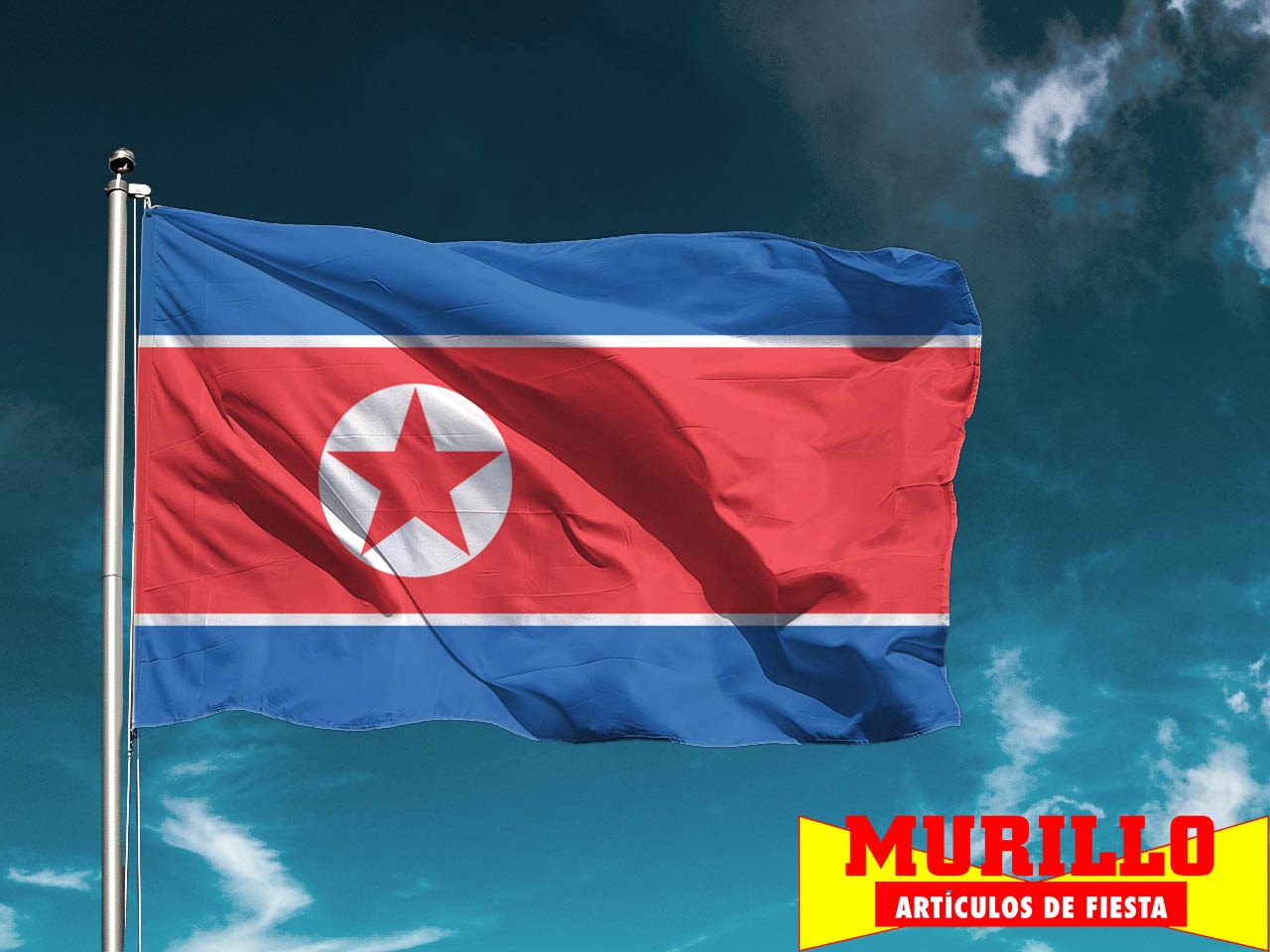 Bandera de Corea del Norte