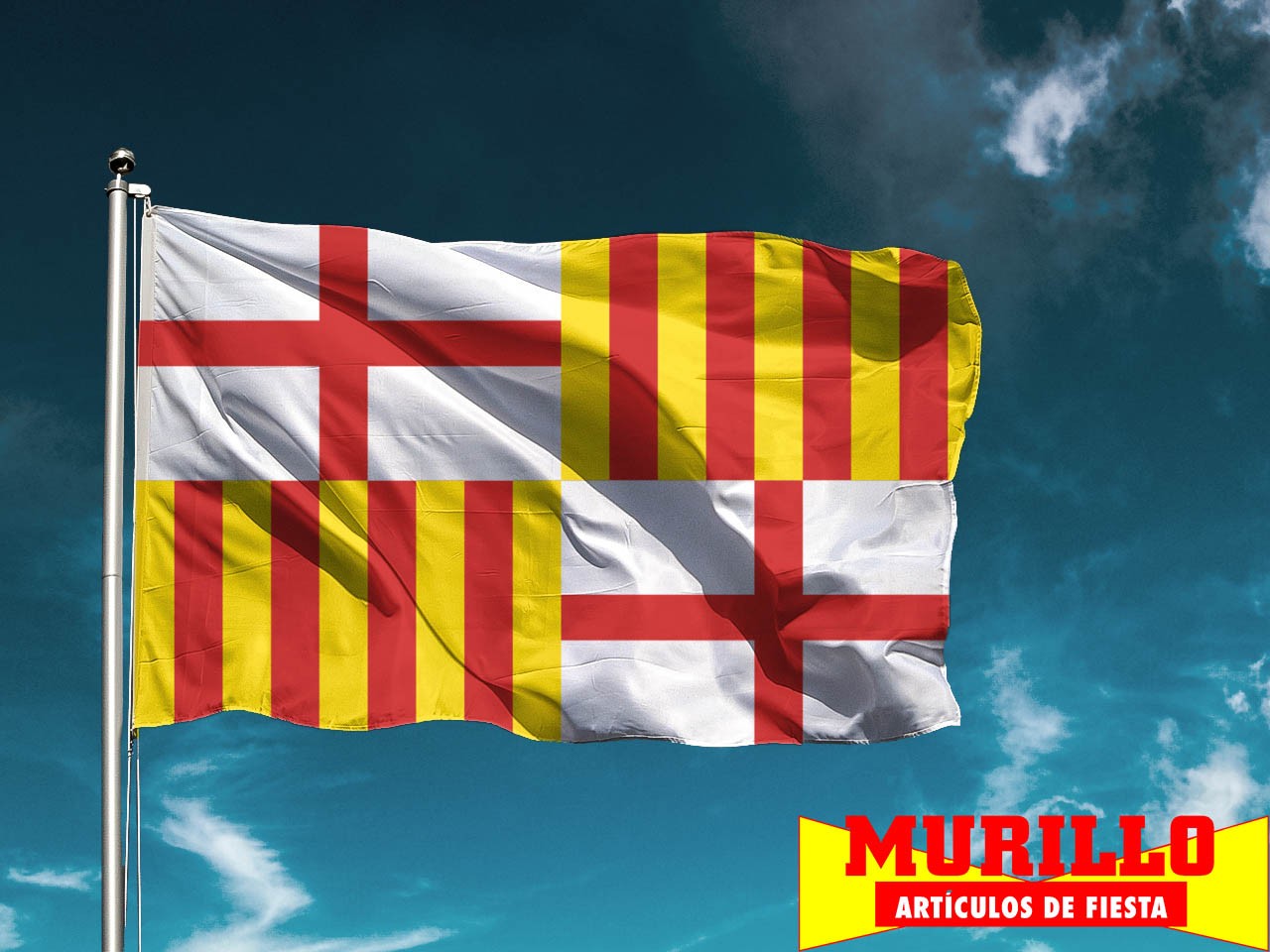 Bandera de Barcelona ciudad