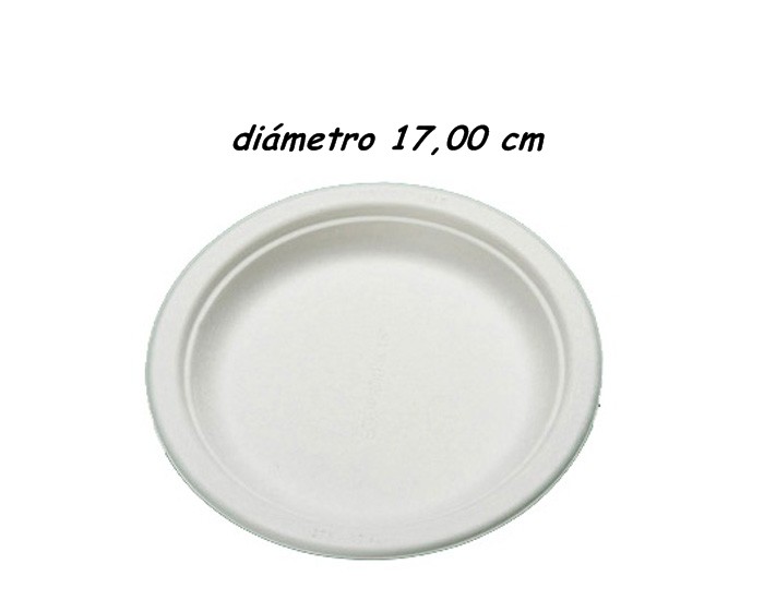 Plato 17 cm fibra de cartón - Imagen 2