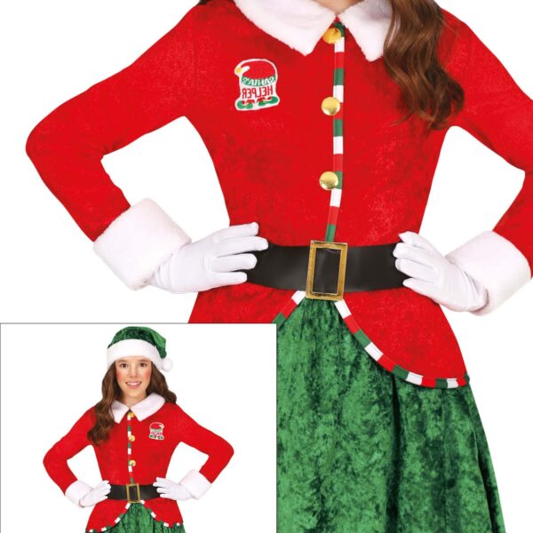 Disfraz de Ayudante de Santa niña