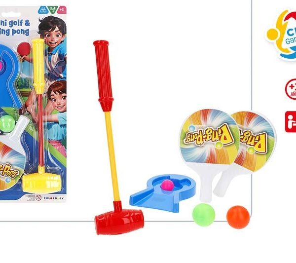Juego de mesa mini golf y pin-pon