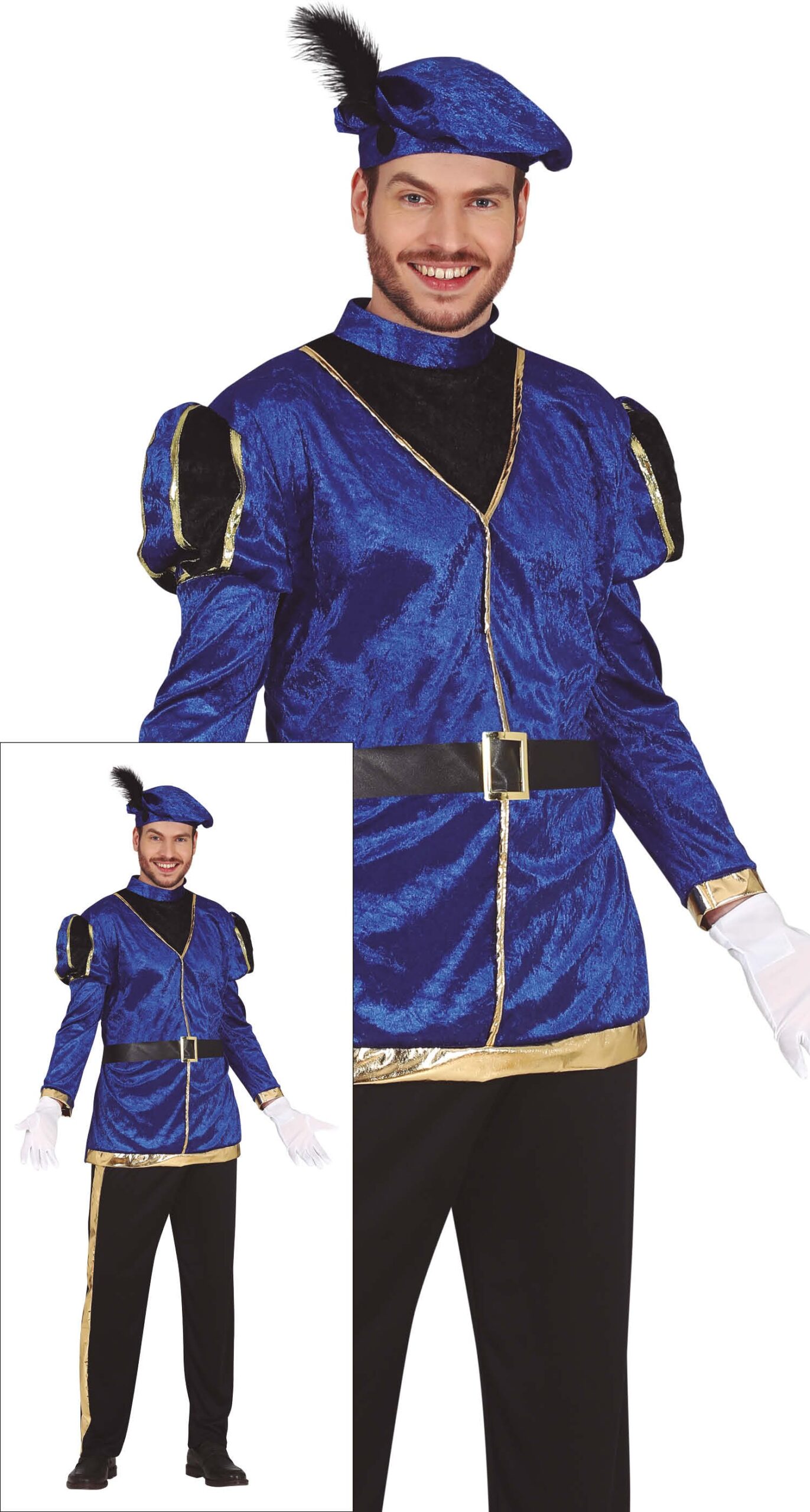 Traje de Paje Azul - Imagen 2