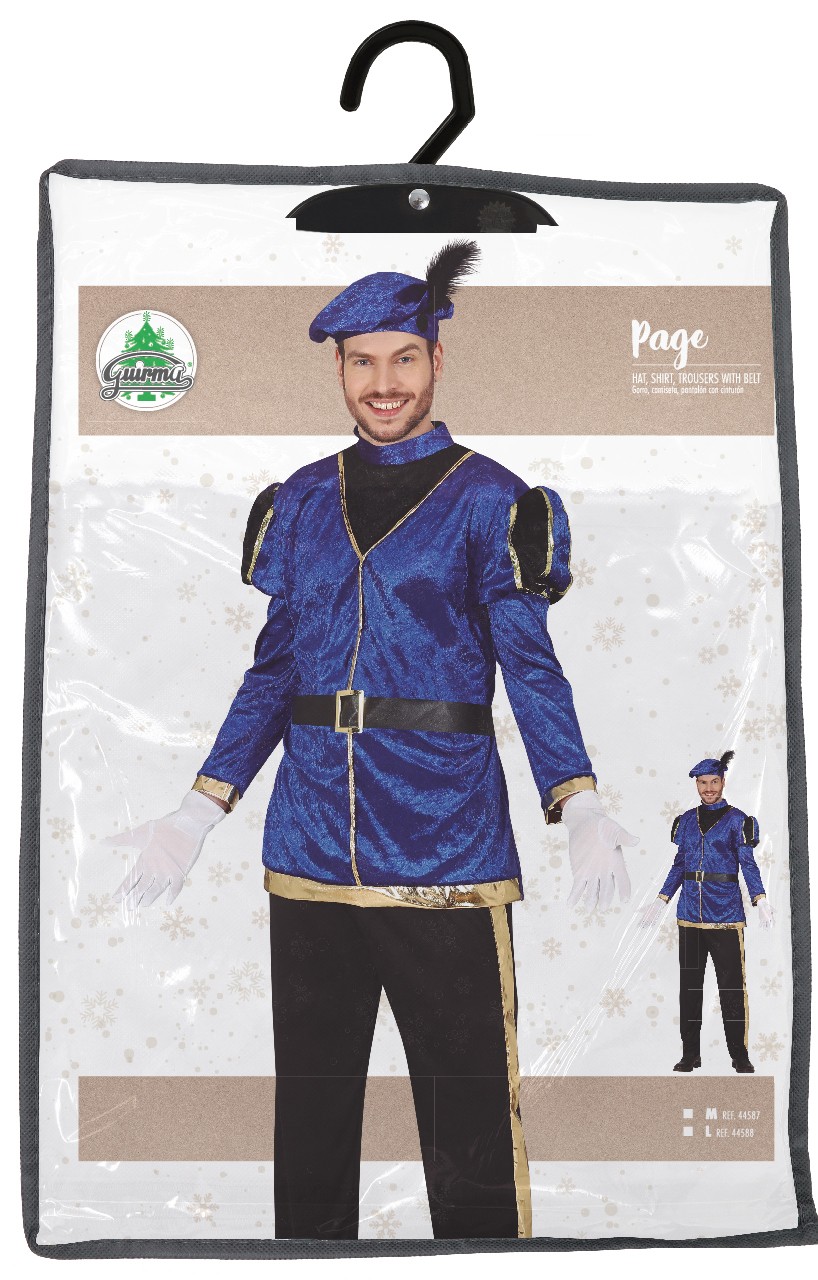 Traje de Paje Azul - Imagen 4