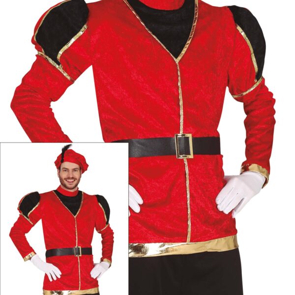 Traje de paje rojo