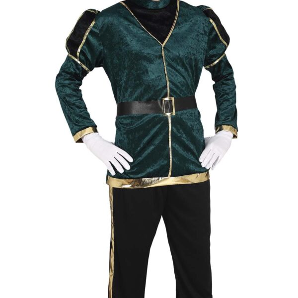 Traje de paje verde