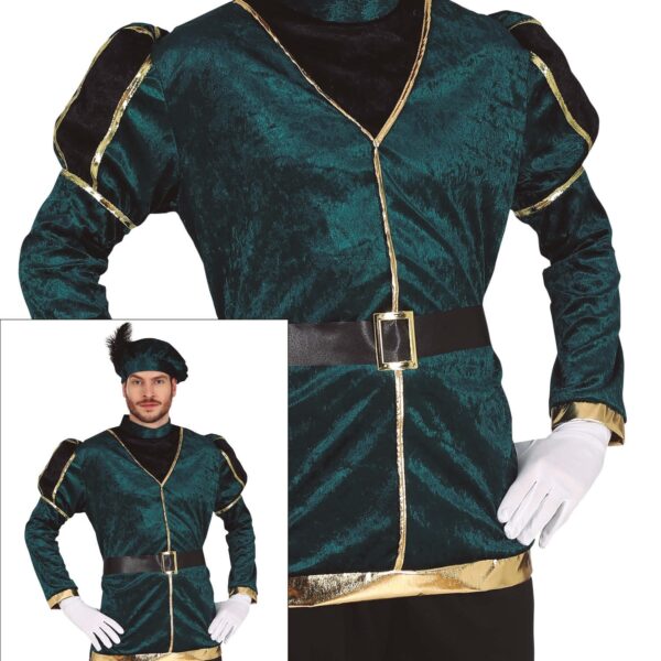 Traje de paje verde