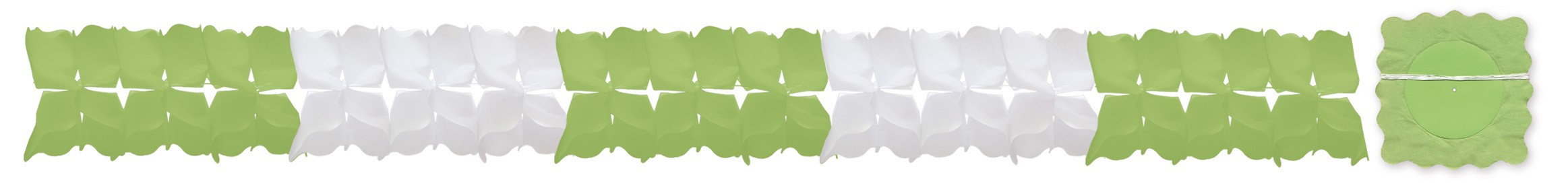 Guirnalda 19 cm. verde-blanca 4 metros